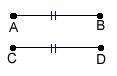 segment A B is congruent to segment C D