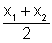 x  coordinate of the midpoint equals quantity x sub 1 plus x sub 2 divided by 2.