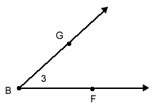 Acute angle G B F.  Another name for this angle is angle 3