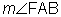 the measurement of angle F A B