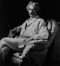 Mark Twain sitting